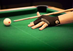 Pool Player using Britannia Cues Pool Glove